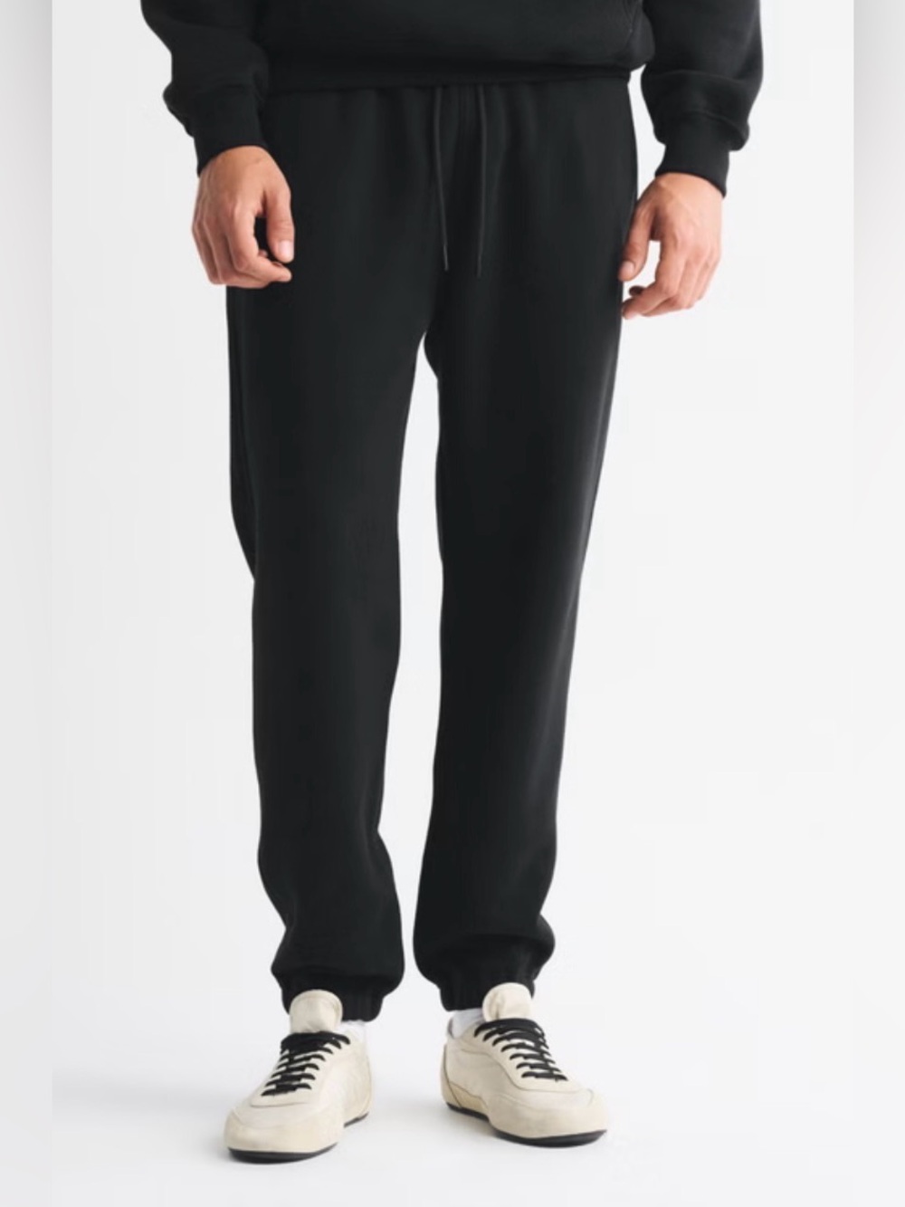 Men's Abercrombie & Fitch Essential Cinched Sweatpants Black XXL 28" inseam